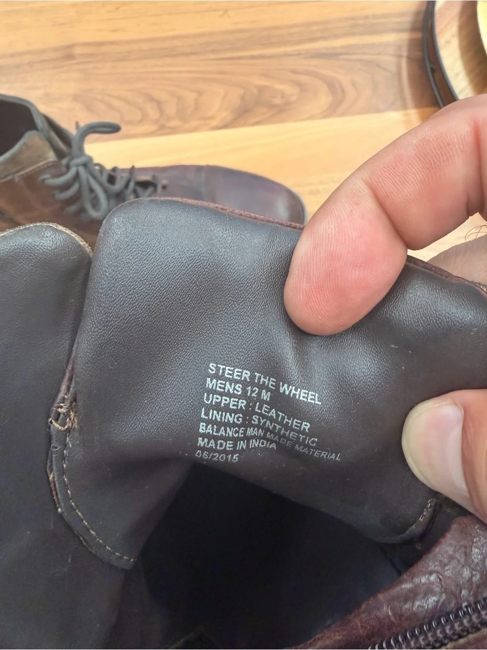 Men's Brown Leather Lace-Up Boots